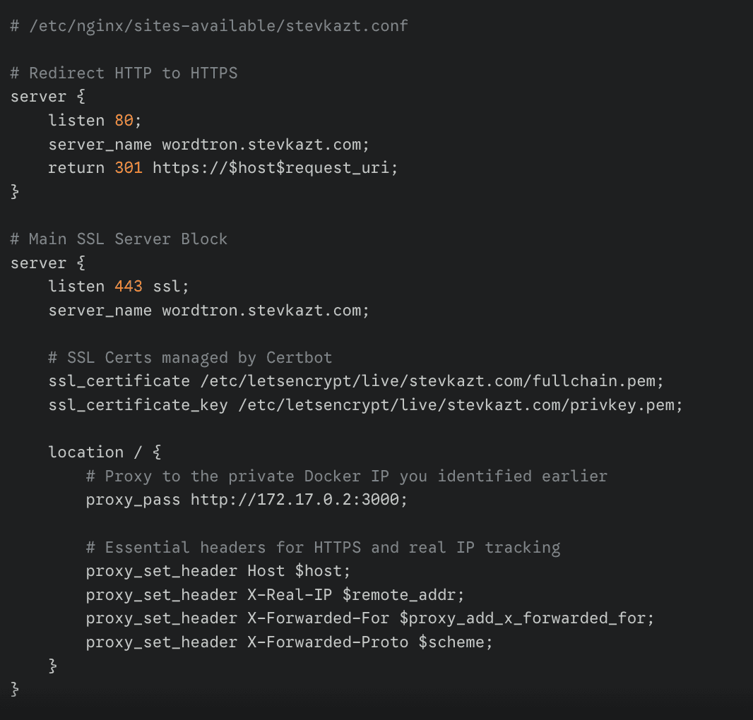 Nginx configuration snippet